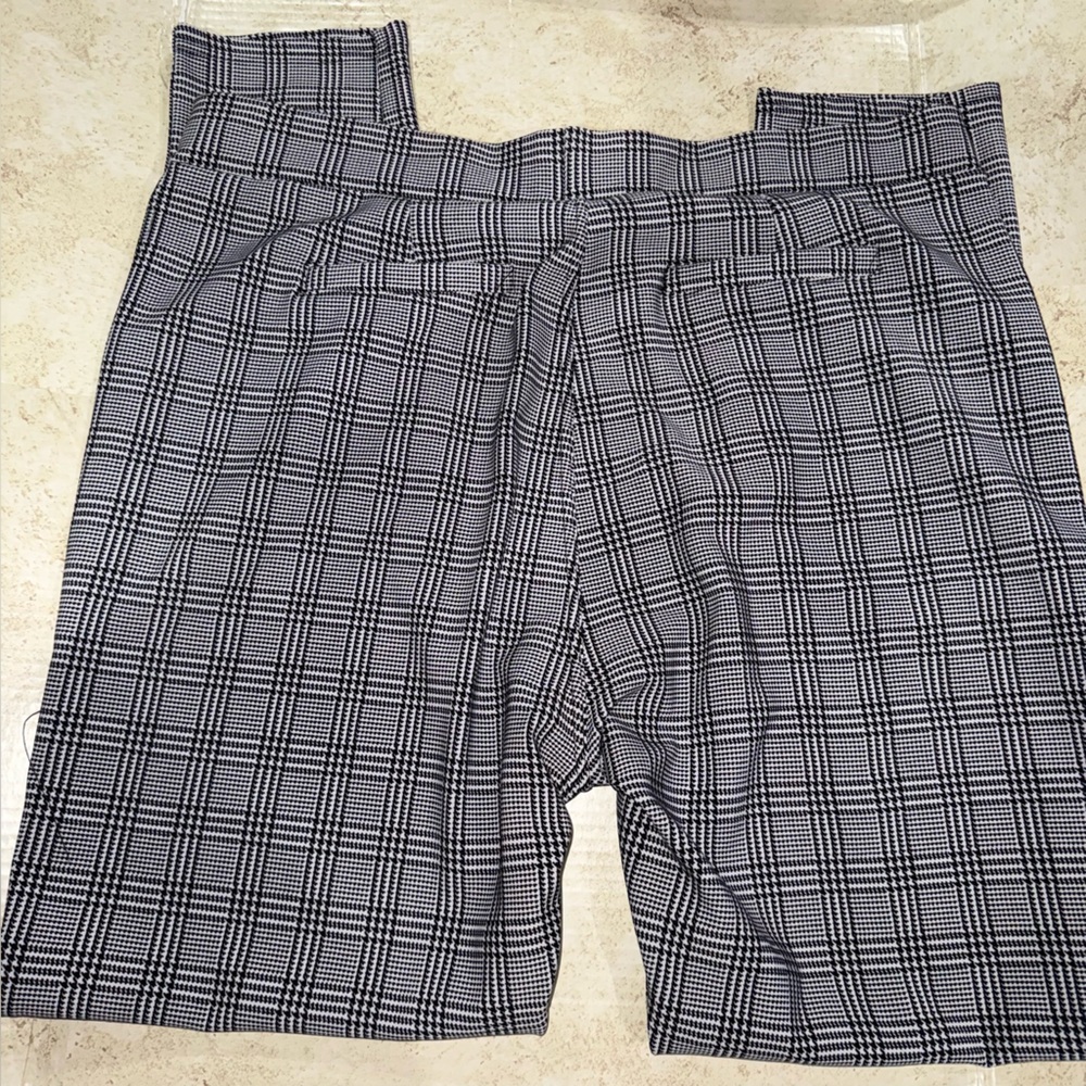 Black and White Plaid Work Pants - Picture 2 of 3
